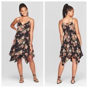 Xhilaration floral print wrap dress